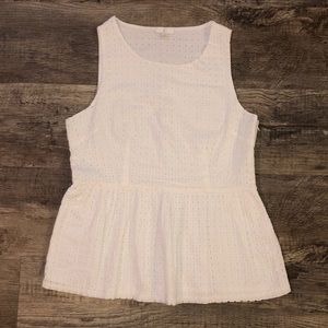 Eyelet sleeveless top